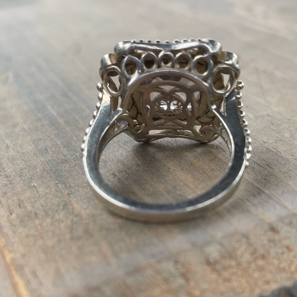 Sterling Silver, Iolite & Amethyst Ring - Picture 3 of 6